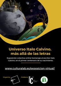 Cartel de la exposición "Universo Italo Calvino, más allá de las letras"