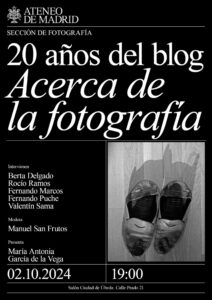 Cartel del Ateneo de Madrid de la mesa redonda por la celebración del 20º Aniversario del Blog de Valentín Sama